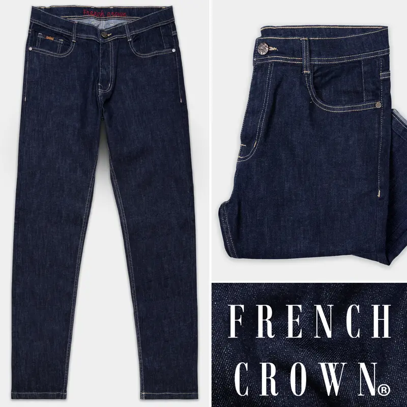 Baltic Sea Blue Clean Look Stretchable Denim 1