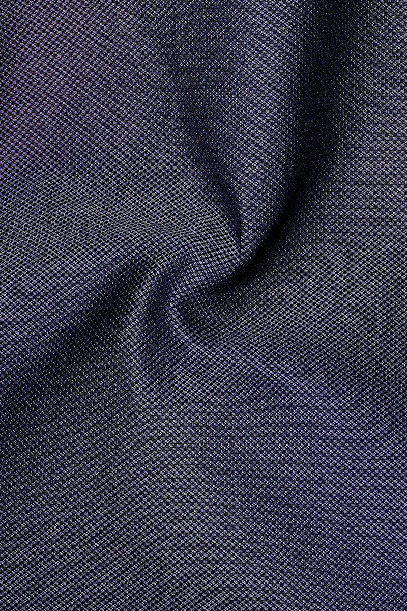 Baltic Sea Blue Dobby Textured Premium Giza Cotton Shirt 3