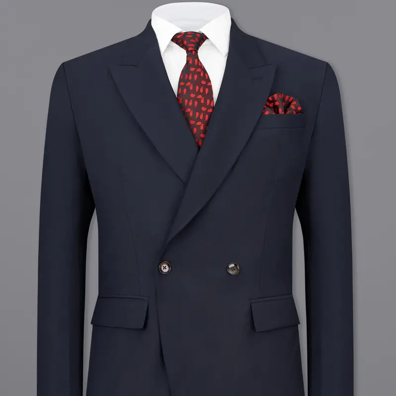 Baltic Sea Blue Double Breasted Blazer 1