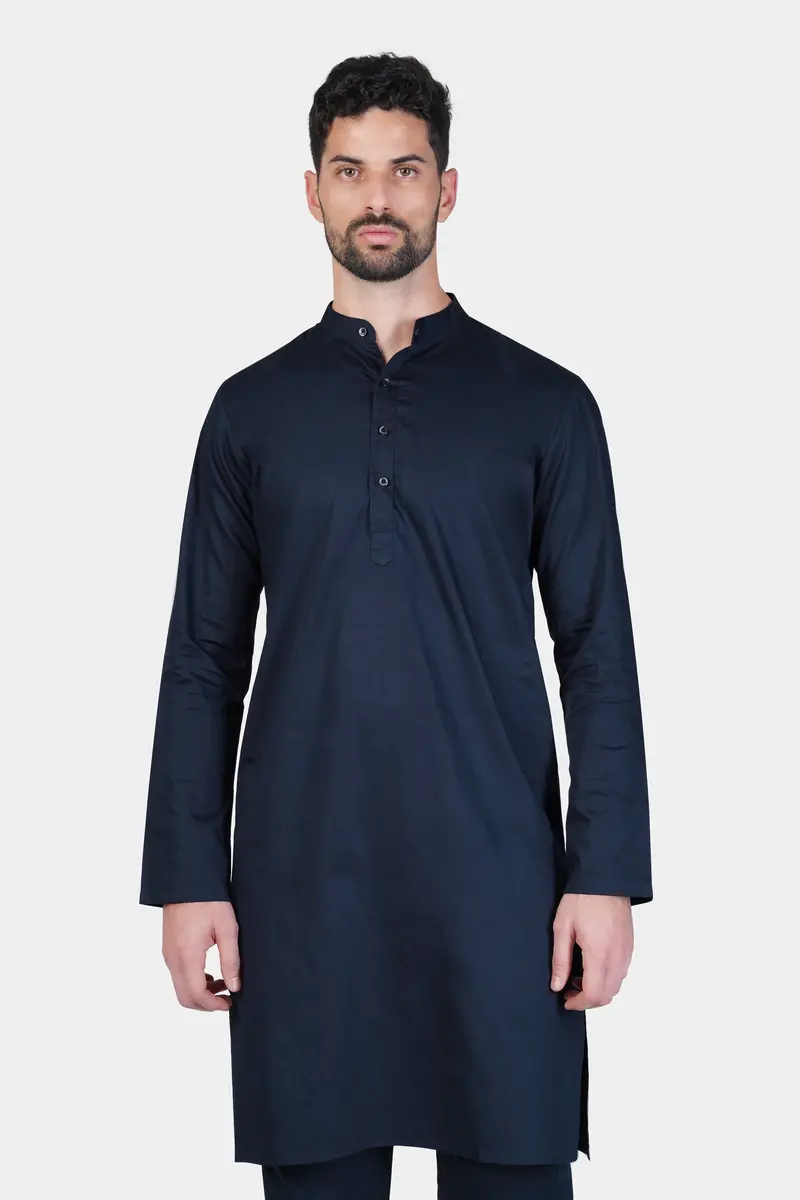 Baltic Sea Blue Subtle Sheen Super Soft Premium Cotton Kurta Set 5