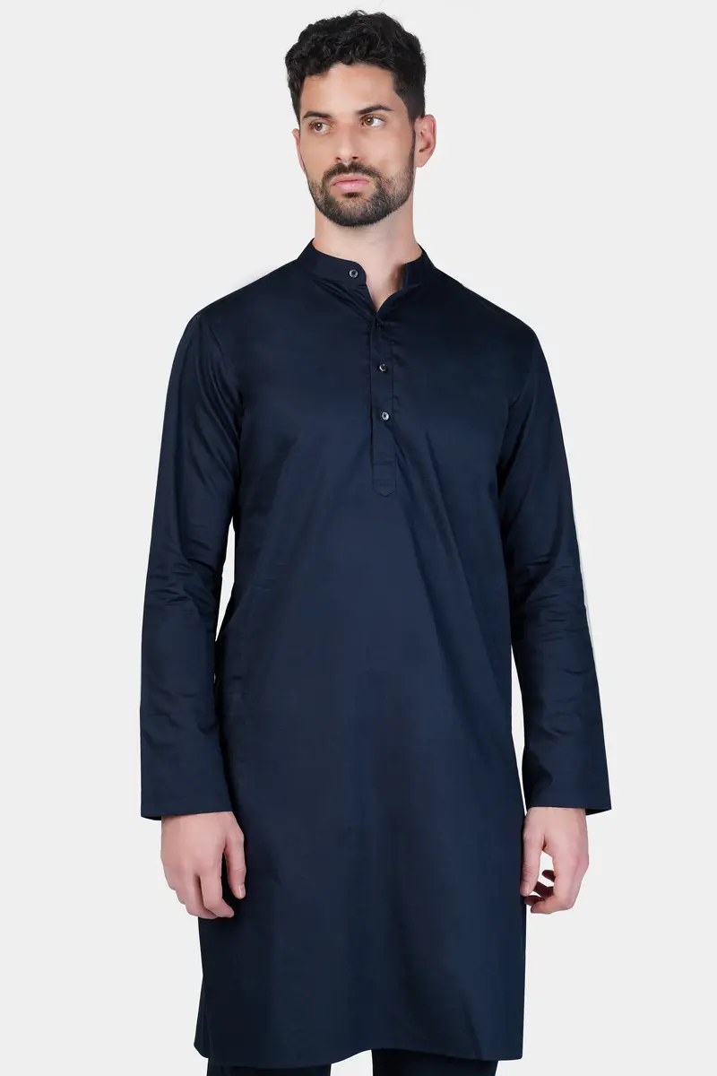 Baltic Sea Blue Subtle Sheen Super Soft Premium Cotton Kurta Set 6