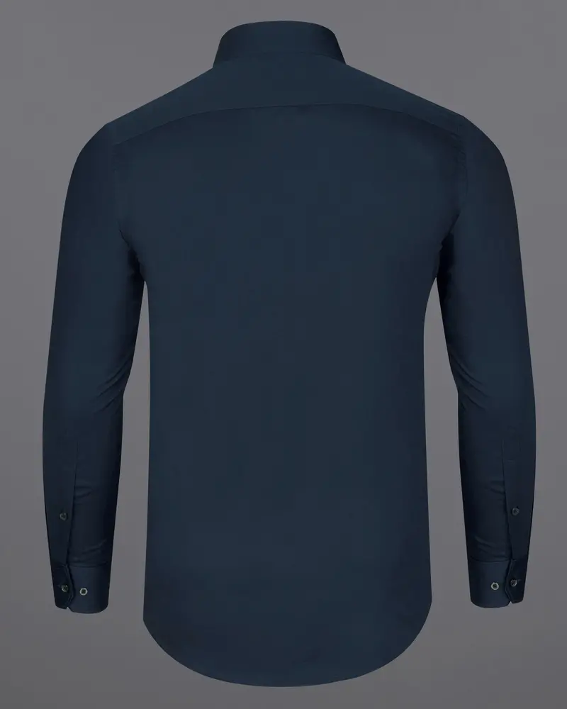 Baltic Sea Blue Subtle Sheen Super Soft Premium Cotton Shirt 7