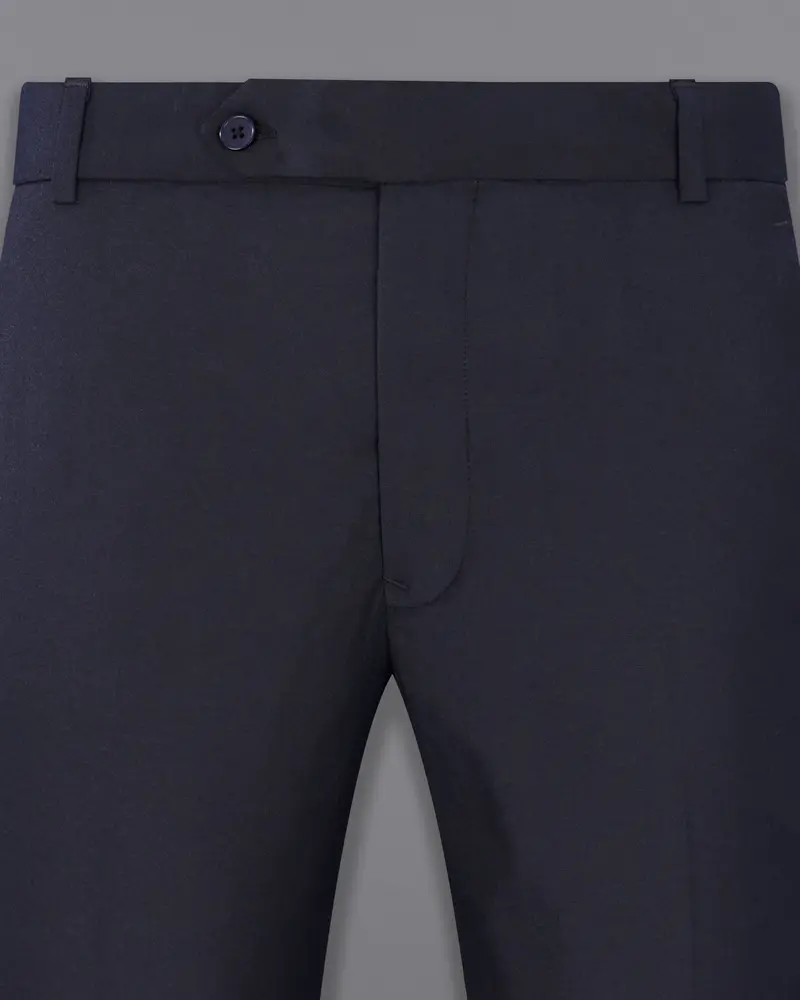 Baltic Sea Blue Textured Pant 2
