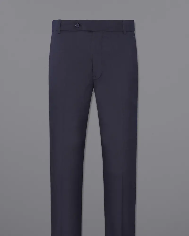 Baltic Sea Blue Textured Pant 4