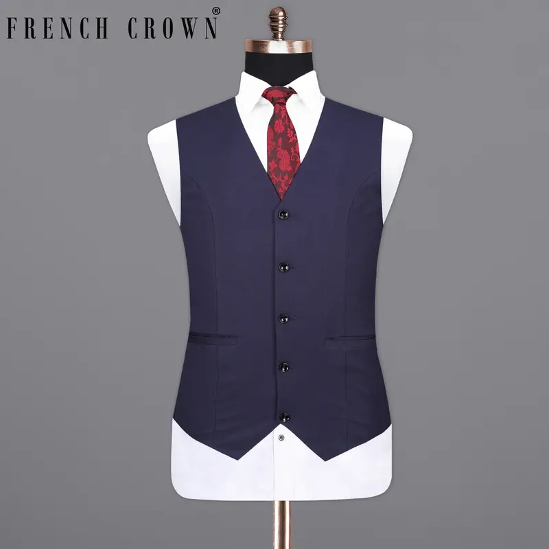 Baltic Sea Dark Violet Waistcoat 1