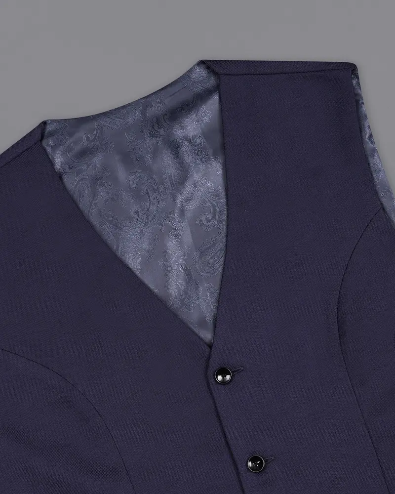 Baltic Sea Dark Violet Waistcoat 4