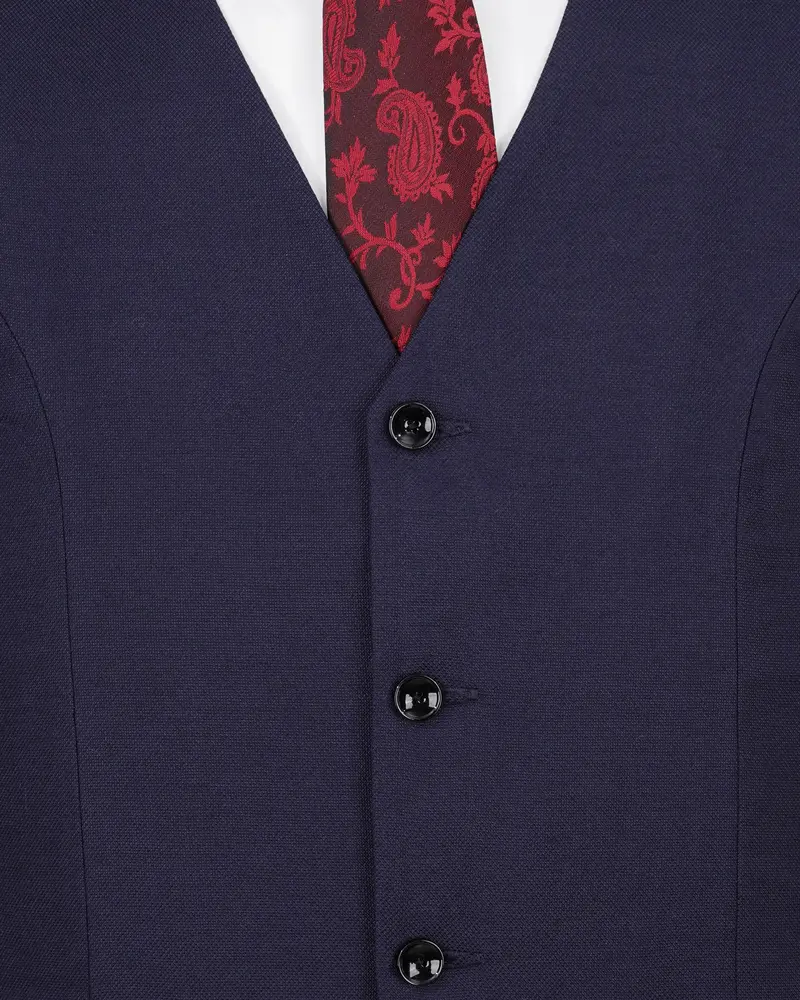 Baltic Sea Dark Violet Waistcoat 5