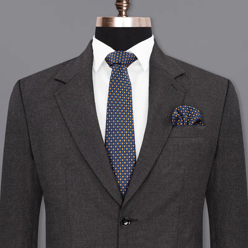 Baltic Sea Grey Textured Blazer 1