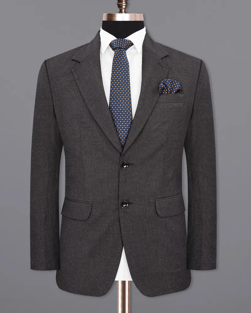 Baltic Sea Grey Textured Blazer 8