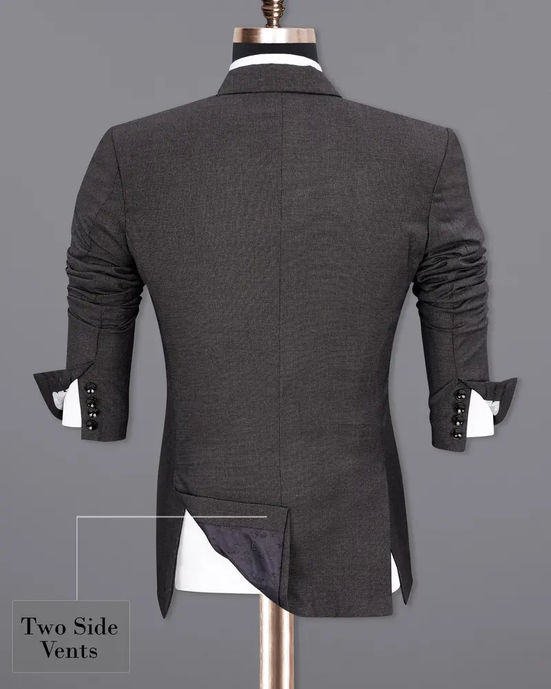 Baltic Sea Grey Textured Blazer 9