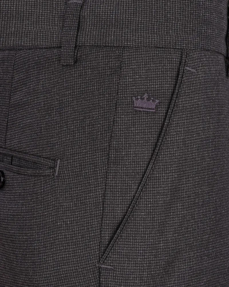 Baltic Sea Grey Textured Pant 5