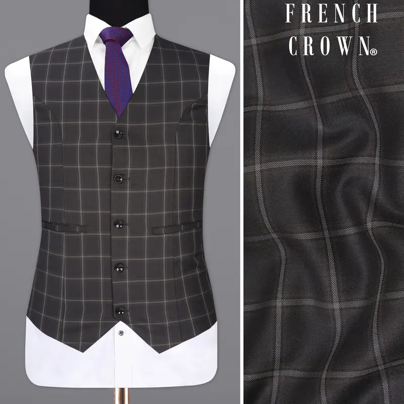 Baltic Sea Plaid Waistcoat 1