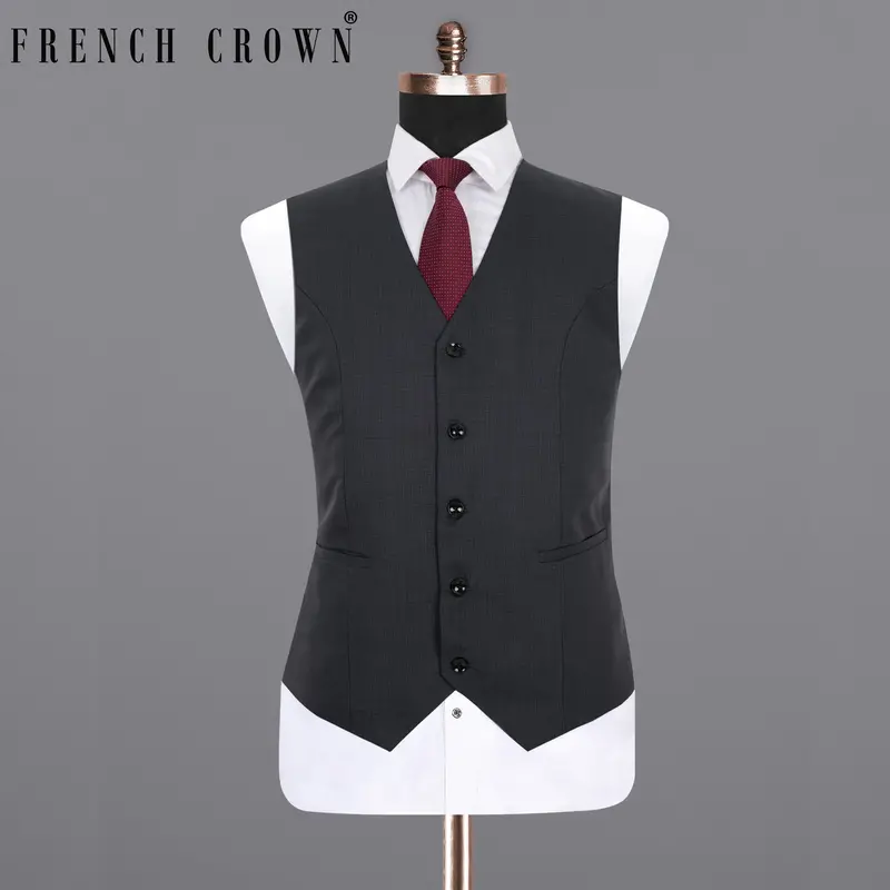 Baltic Sea Plaid Wool Rich Waistcoat 1