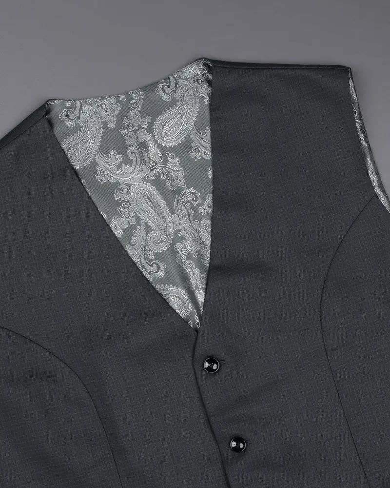 Baltic Sea Plaid Wool Rich Waistcoat 4