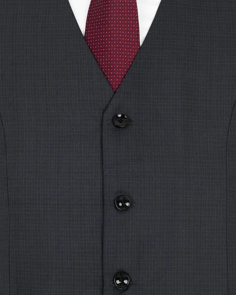 Baltic Sea Plaid Wool Rich Waistcoat 5
