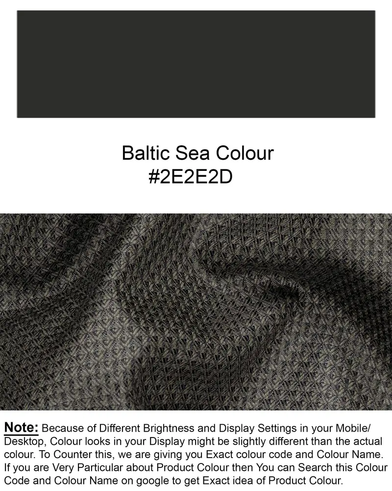 Baltic Sea Rhombus Textured Waistcoat 7