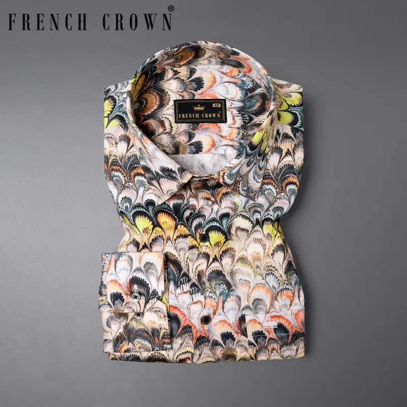 Baltic Sea With Colorful Print Super Soft Premium Cotton Shirt 7