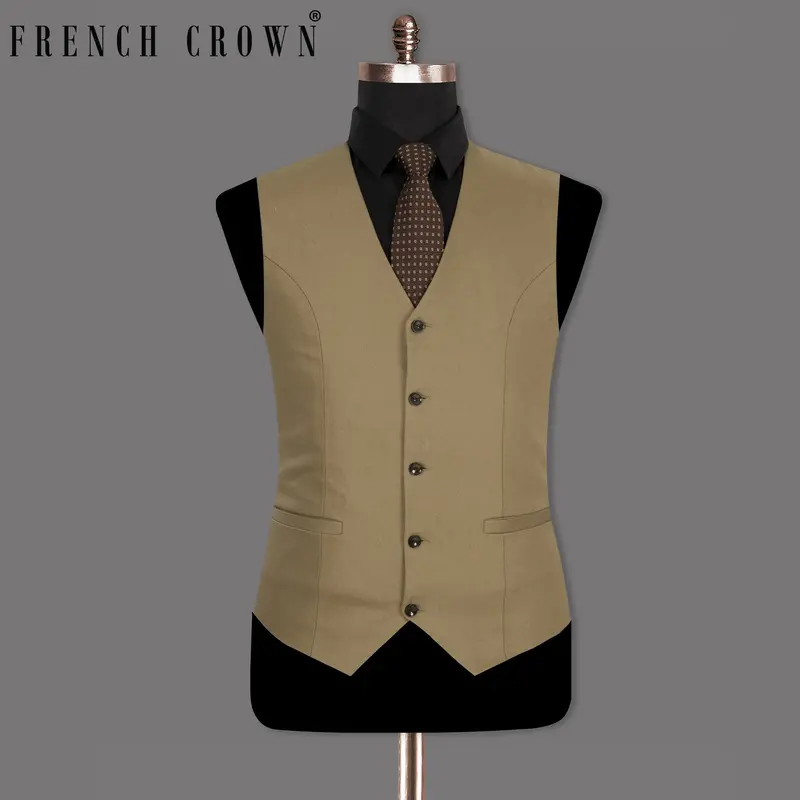 Barley Corn Brown Premium Cotton Waistcoat 1