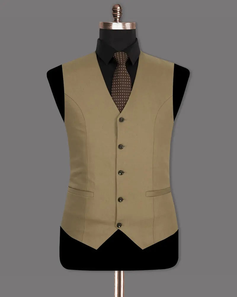 Barley Corn Brown Premium Cotton Waistcoat 2
