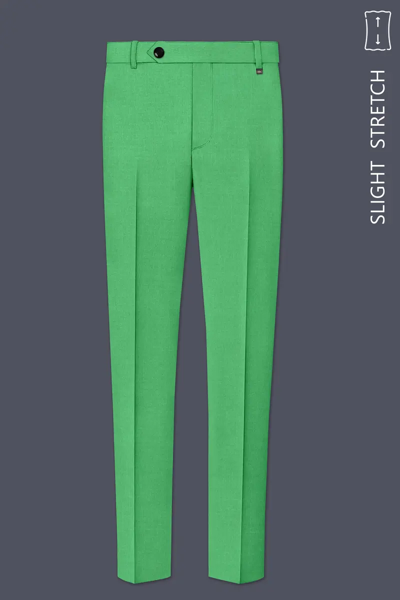 Baron-Chateau Green Wool Rich Slight Stretch Single Breasted Suit 13