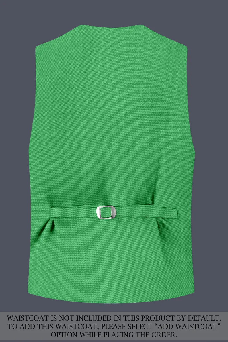 Baron-Chateau Green Wool Rich Slight Stretch Single Breasted Suit 17