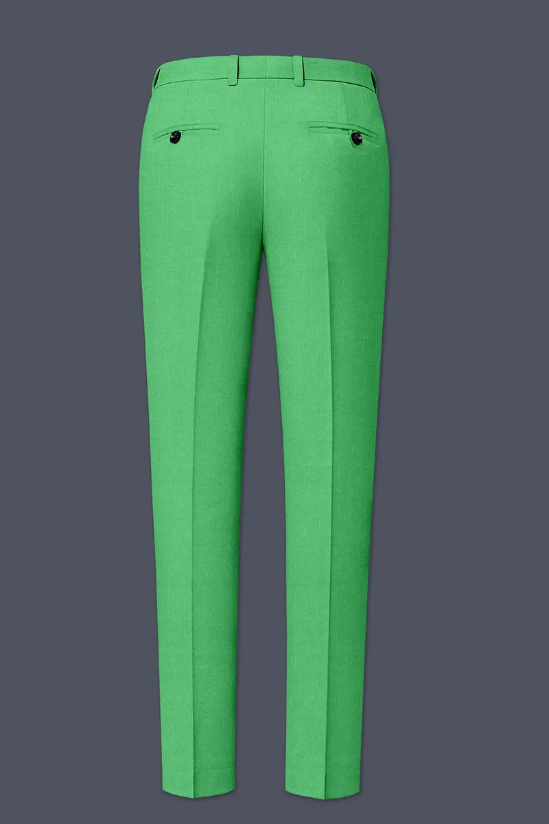 Baron-Chateau Green Wool Rich Slight Stretch Waistband Pant 5