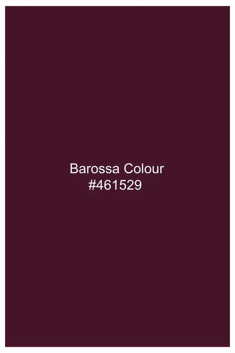 Barossa Maroon Striped Dobby Textured Premium Giza Cotton Shirt 5