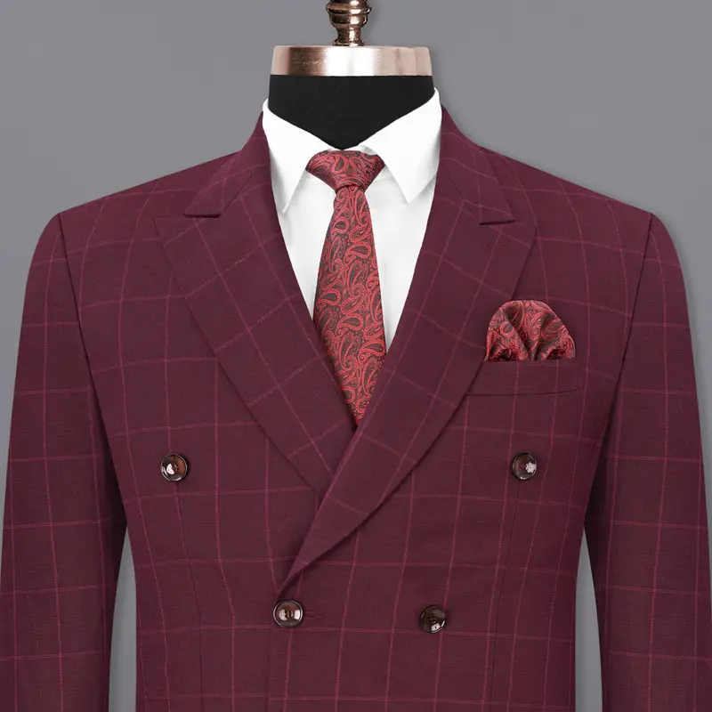Barossa Windowpane Double Breasted  Blazer 1