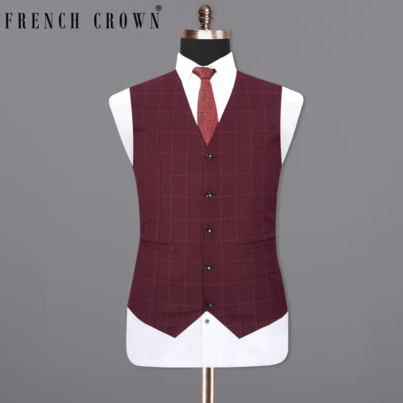 Barossa Windowpane Waistcoat 1