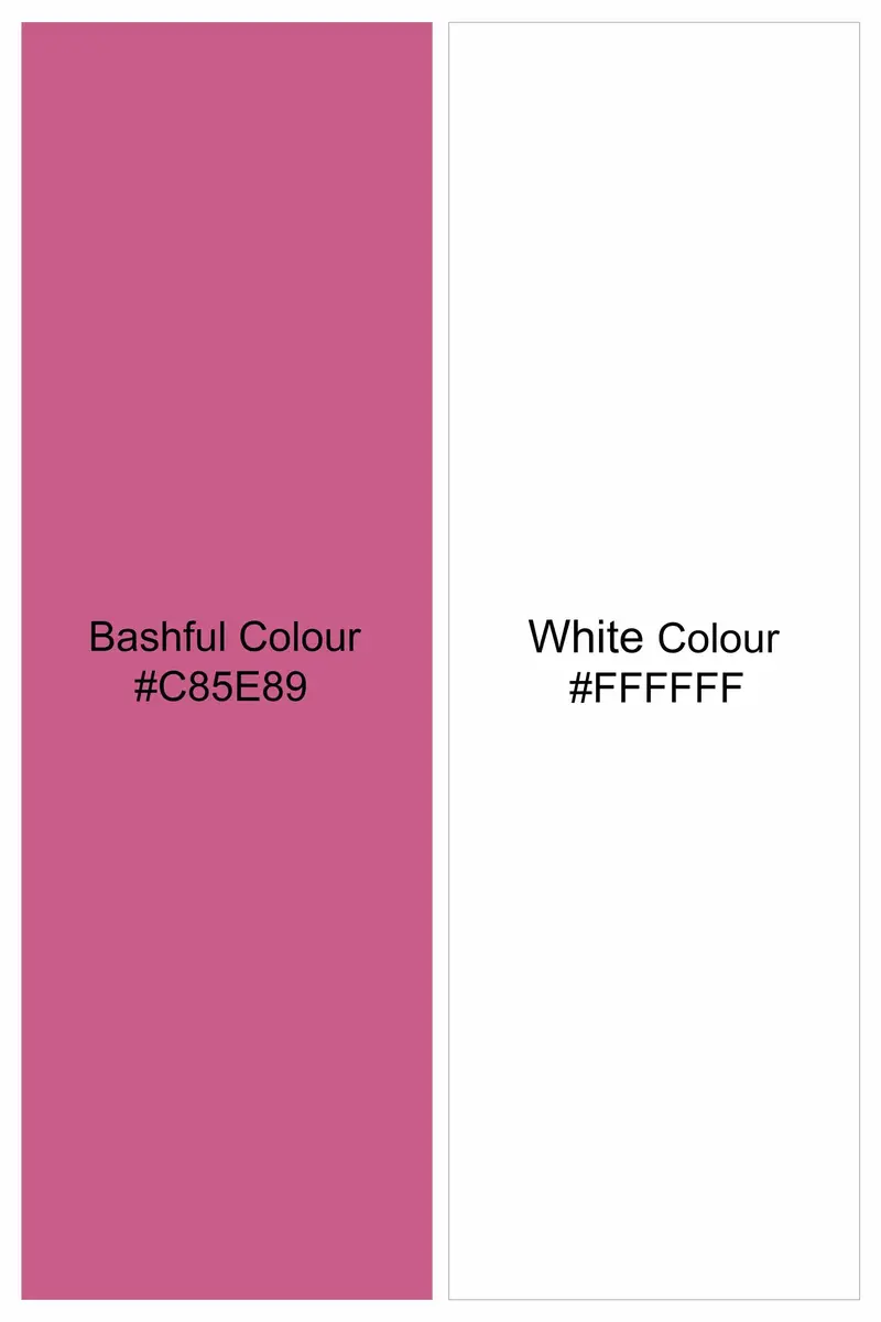 Bashful Pink And White Pinstriped Royal Oxford Shirt 5