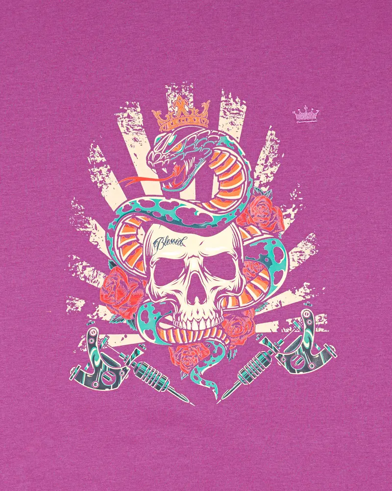Bashful Pink Rubber Printed Super Soft Organic Cotton Sweatshirt 3