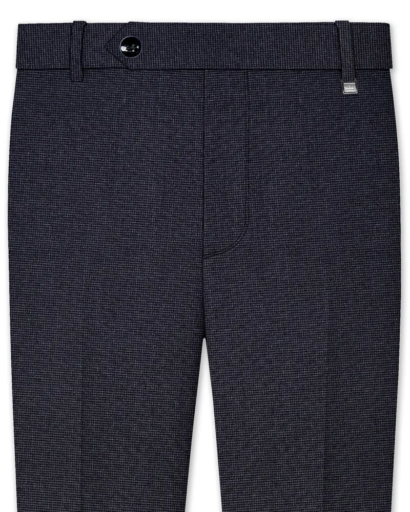 Bastille Dark Grey Textured Pant 1
