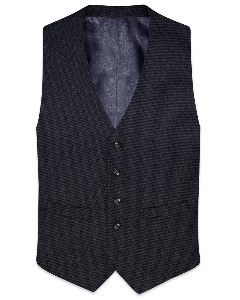 Bastille Dark Grey Textured Waistcoat 1