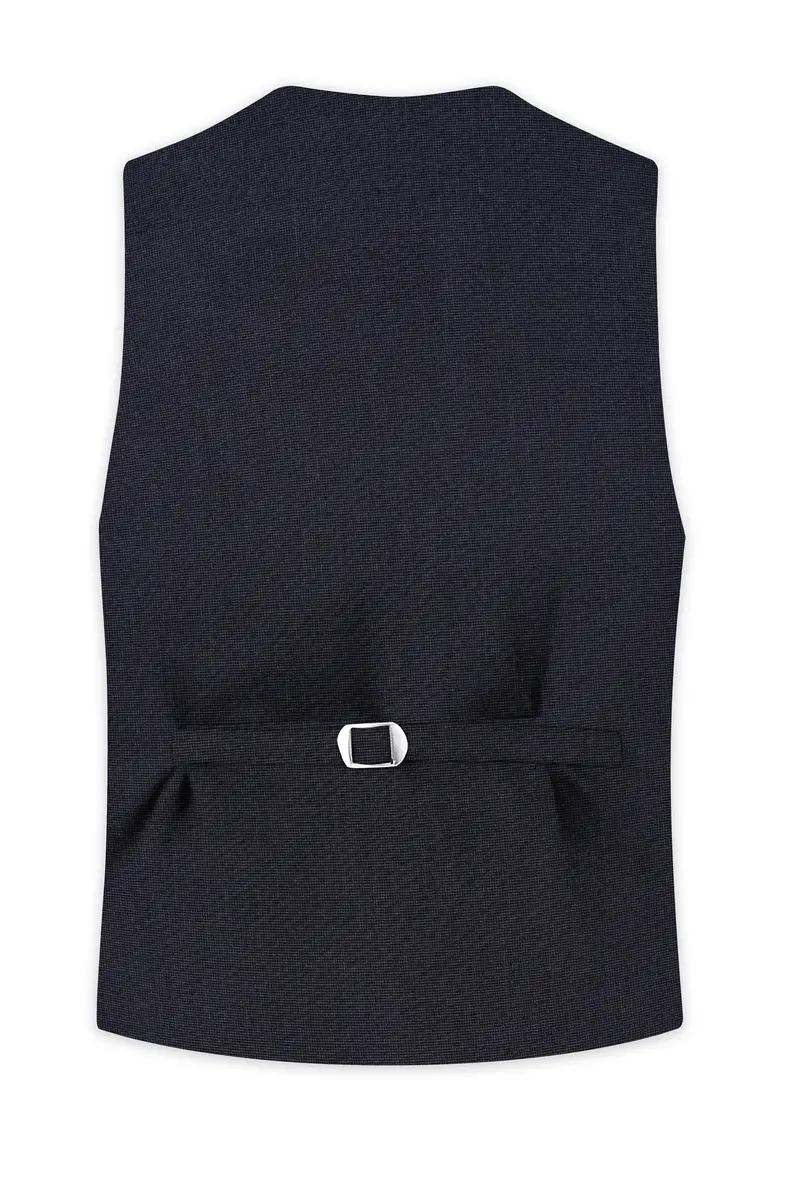 Bastille Dark Grey Textured Waistcoat 4