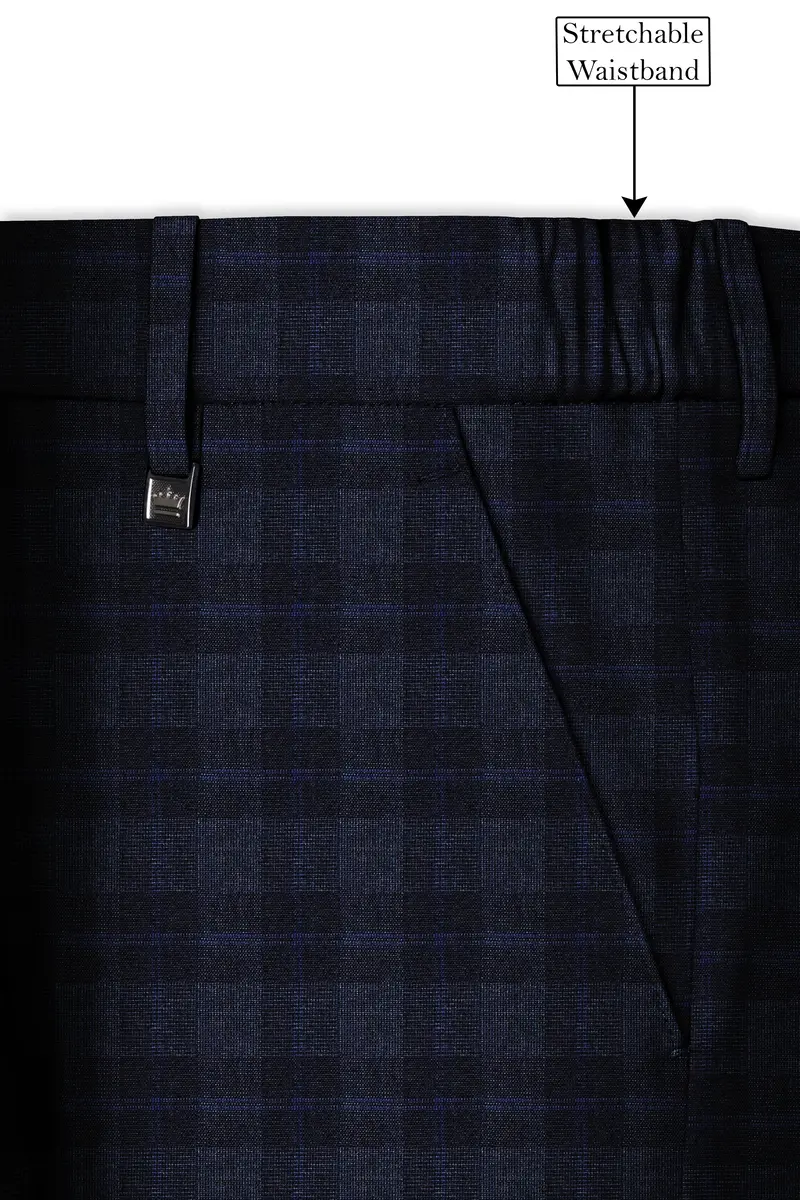 Bastille Grey Plaid Wool Rich Pant 6