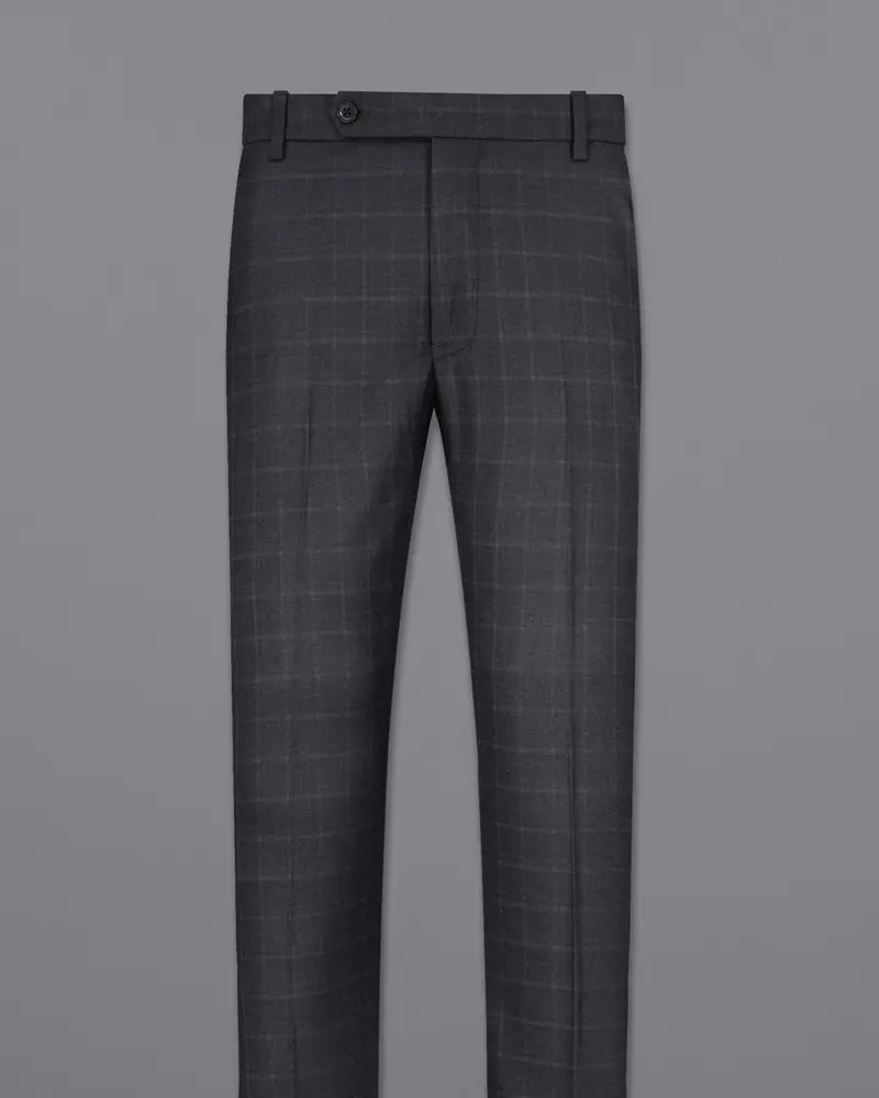 Bastille Light Black Windowpane Pant 4