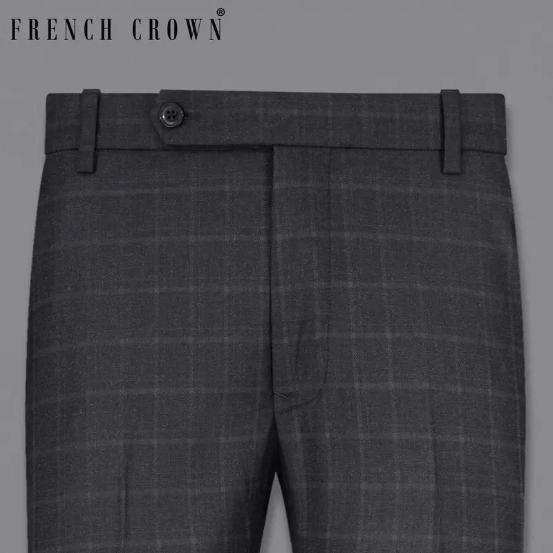 Bastille Light Black Windowpane Pant 6