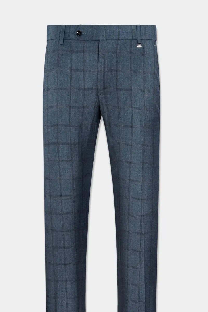 Bayoux Gray Plaid Wool Rich Suit 6
