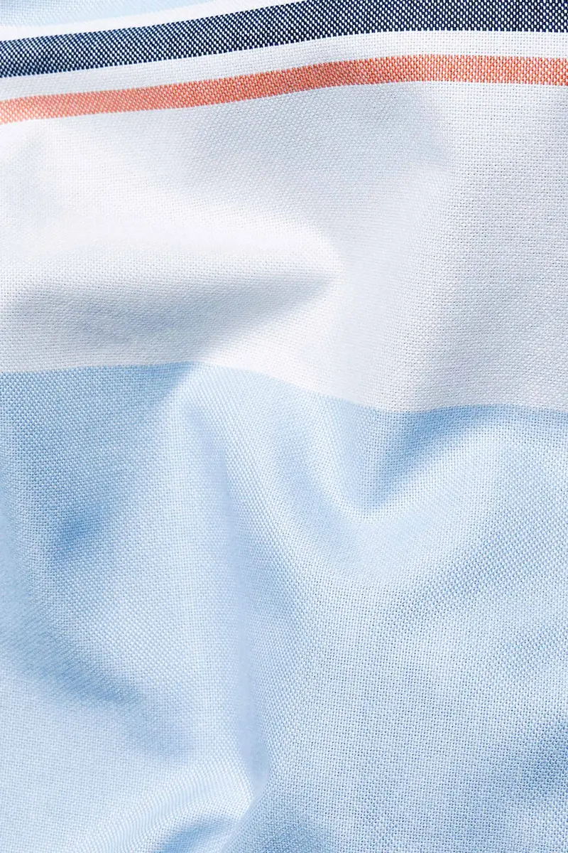 Beau Blue And Bright White Multicolour Striped Royal Oxford Shirt 2