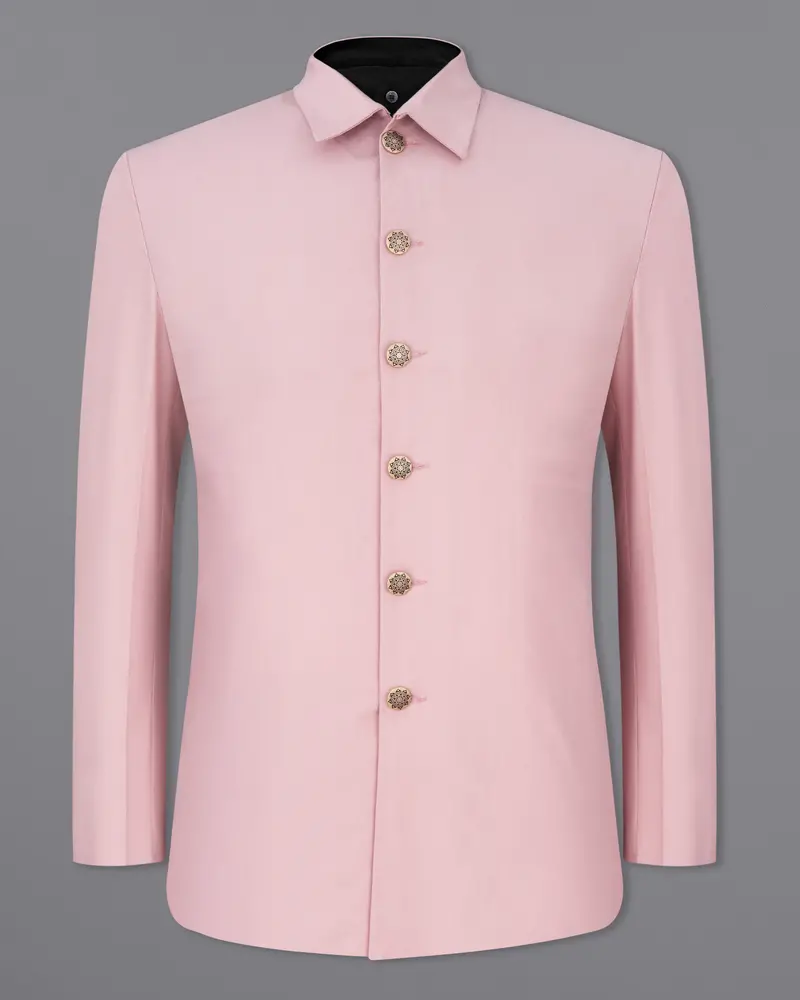 Beauty Bush Pink Bandhgala Designer Blazer 2