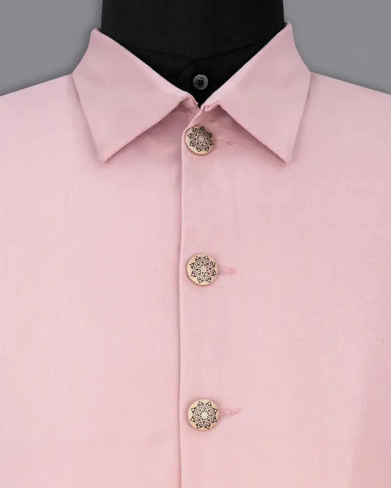Beauty Bush Pink Bandhgala Designer Blazer 4