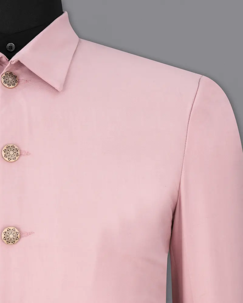 Beauty Bush Pink Bandhgala Designer Blazer 5