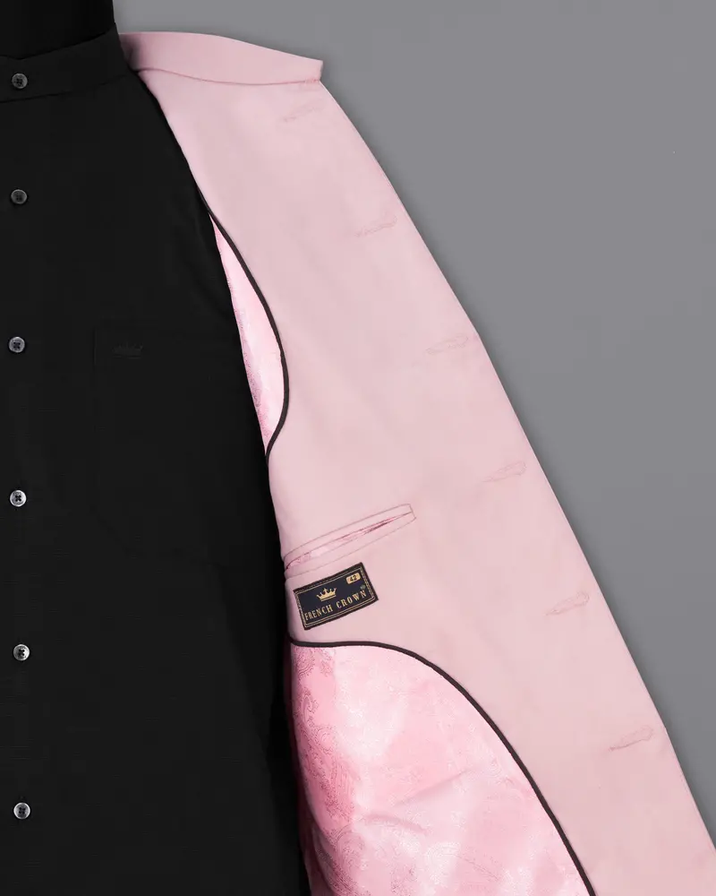 Beauty Bush Pink Bandhgala Designer Blazer 6