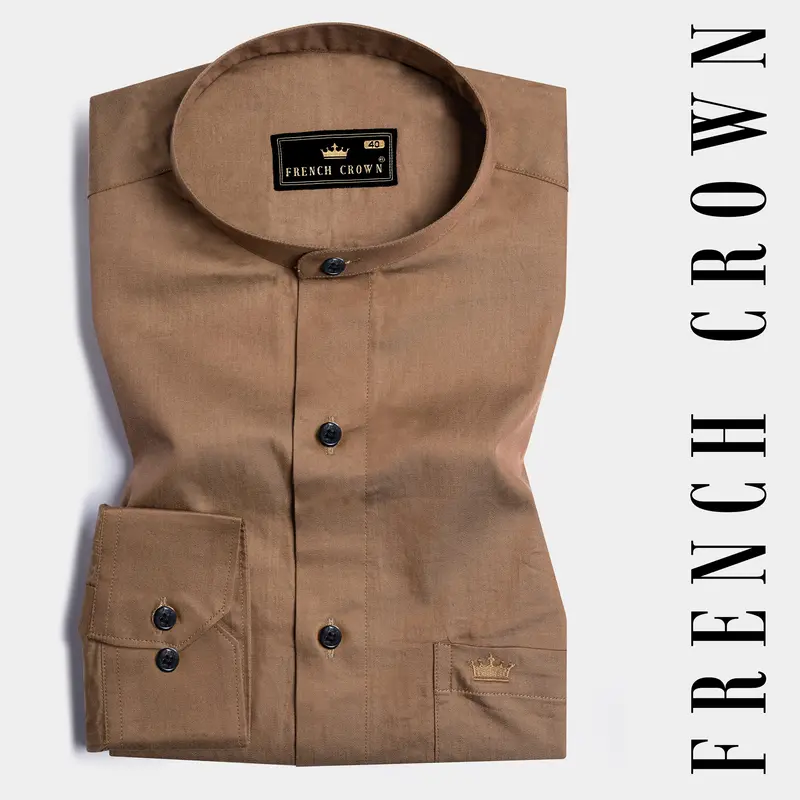 Beaver Brown Two Tone Chambray Shirt 7