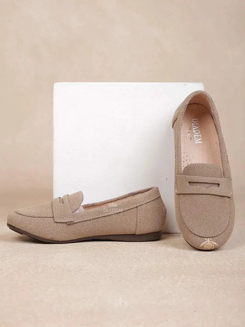 Beige Casual Loafers For Boys 3