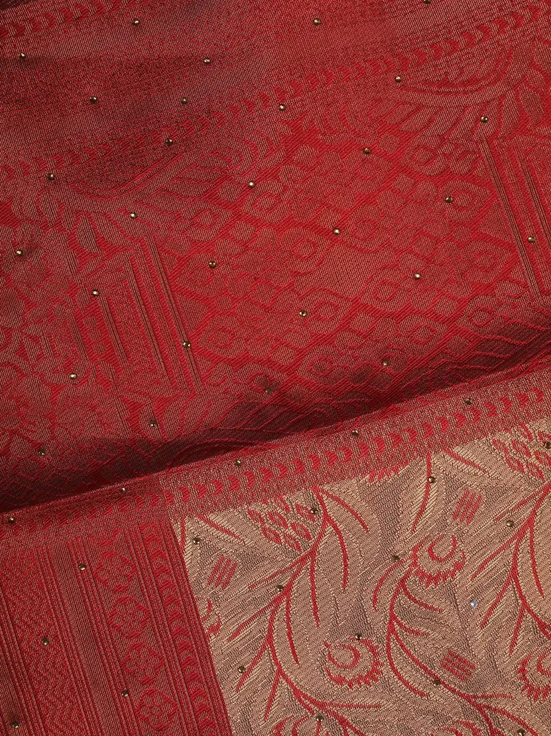Beige Floral Design Woven Tissue Silk Saree 2