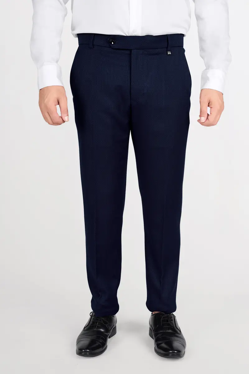 Berkeley Blue Wool Rich Cross Placket Bandhgala Suit 12