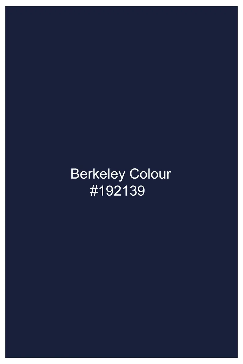 Berkeley Blue Wool Rich Cross Placket Bandhgala Suit 16