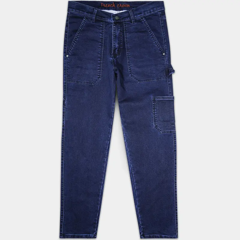 Berry Blue Clean Look Stretchable Denim 1