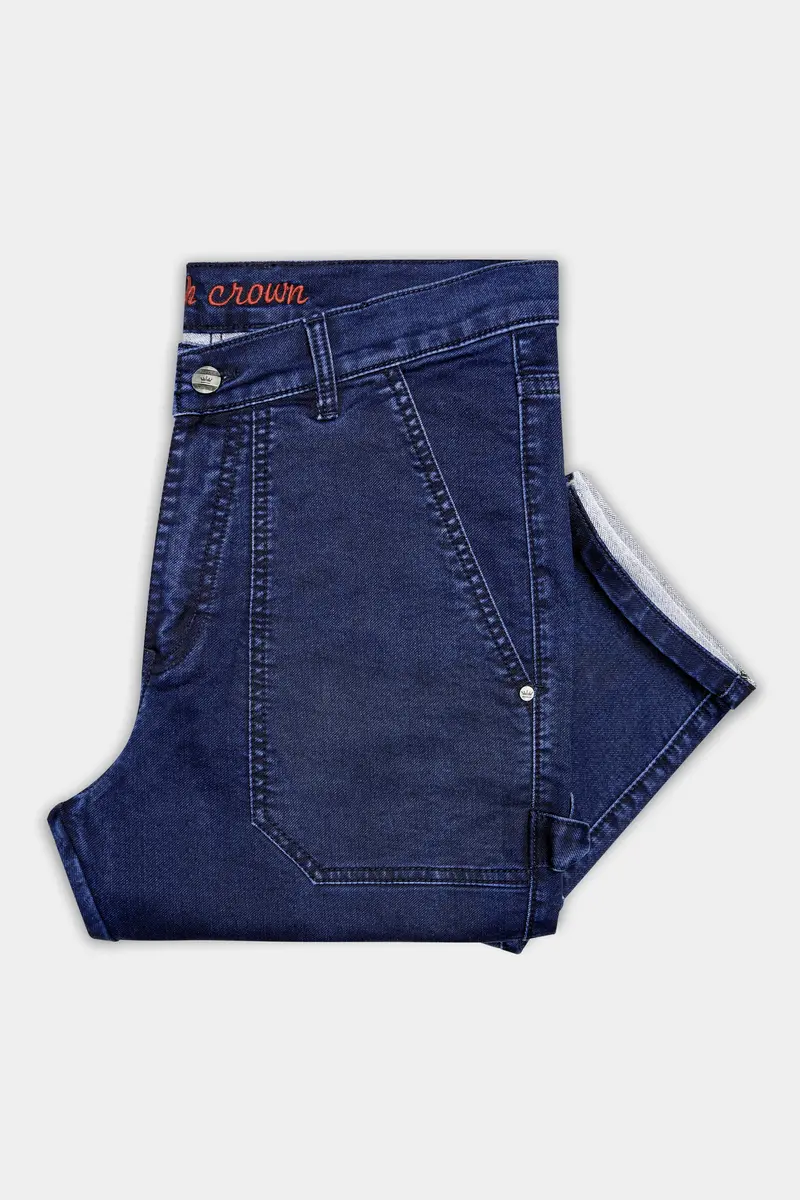 Berry Blue Clean Look Stretchable Denim 5